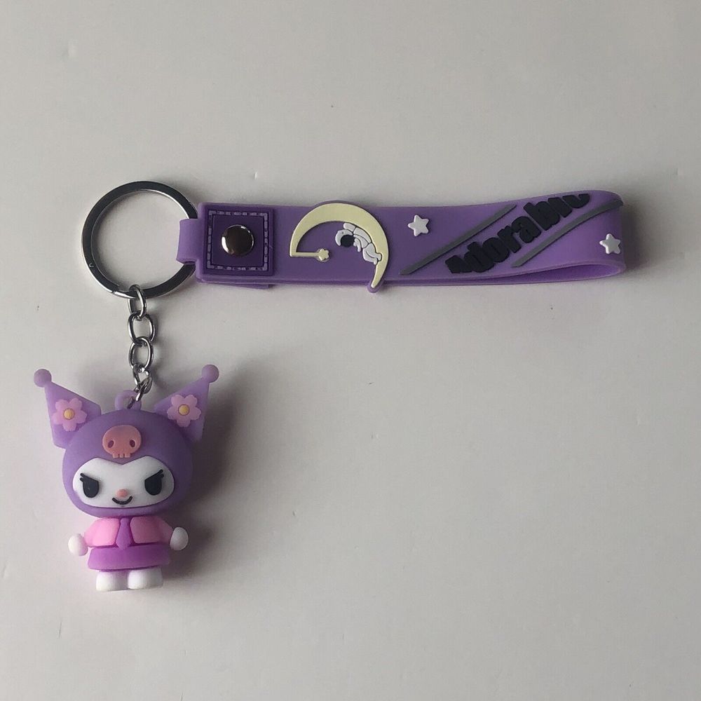 Kuromi Keychain Bag Charm Purple New